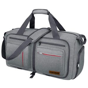 Travel Duffel Bag, 55L Foldable Duffle Bag with Shoes Compartment Packable