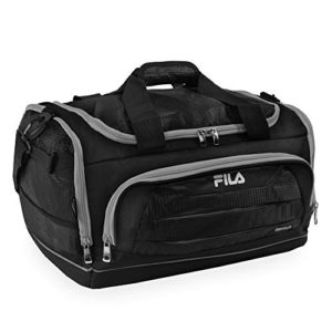 Fila Cypress Small Sport Duffel Bag, Black/Grey