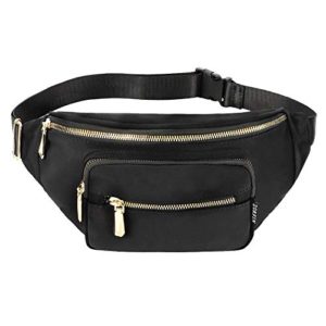 ZORFIN Fanny Pack Nylon Water Resistant Waist Bag Pack for Man Women