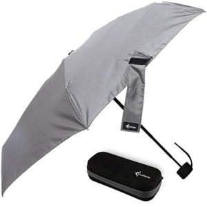 Travel Umbrella with Waterproof Case - Small and Compact for Backpack or Purse