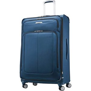 Samsonite SoLyte DLX Softside Luggage, Mediterranean Blue, Checked-Large