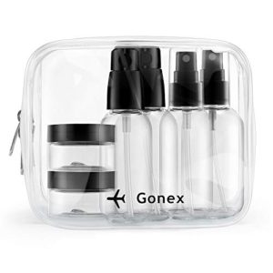 Gonex Travel Bottles & TSA Approved Toiletry Bag Clear Quart Size Kit