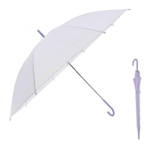 Colorful Transparent Automatic Umbrella Lightweight Easy Carrying Suitable