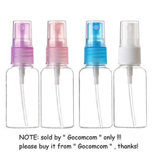 Honbay 4PCS Portable Refillable Plastic Fine Mist Perfume Spray Bottle Transparent