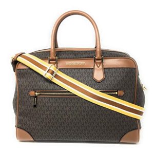 Michael Kors Signature Travel Weekender PVC Bag Brown Luggage