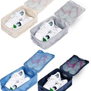 Travel Shoe Bags, Foldable Waterproof Shoe Puches Organizer-Double Layer