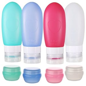 8Pack Leakproof Silicone Travel Bottle, ROCKBIRDS Refillable Travel Toiletries