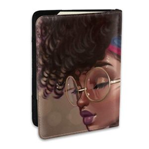 African American Black Woman Personalized Fashion Leather Passport Holder