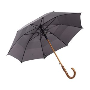 UK Designed-Balios Prestige Walking Stick Umbrella-Bamboo Handle-Double