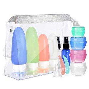 14 Pack Travel Bottles Set - Cehomi 3 Ounce Leakproof Silicone Refillable Travel