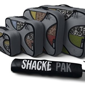 Shacke Pak - 4 Set Packing Cubes - Travel Organizers with Laundry Bag