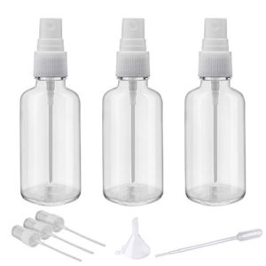 2oz Clear Glass Spray Bottles for Essential Oils, Small Spray Bottle