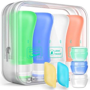 Travel Bottles TSA Approved Containers, 3oz Silicone Leak Proof Travel Accessories