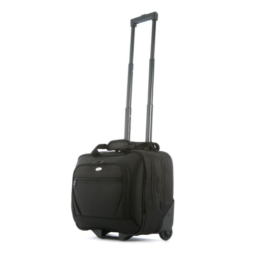 Olympia Luggage Deluxe Rolling Tote, Black, One Size Review ...