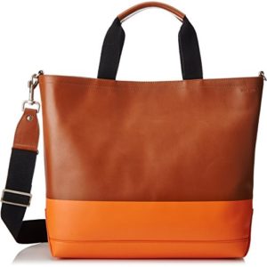 Jack Spade Men's Dipped Leather Tote, Tobacco/Orange, One Size