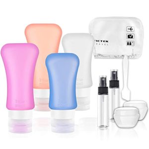 Travel Bottles Containers TSA Approved, Silicone Travel Size Toiletries Bottles