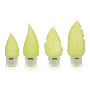 Portable Travel Bottles Set, Excitingus 4 Pack Squeezable Leakproof Silicone