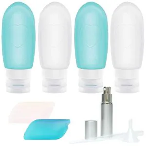 Travel Bottle Set, FIYUK Silicone Portable TSA Approved Leak Proof Squeezable