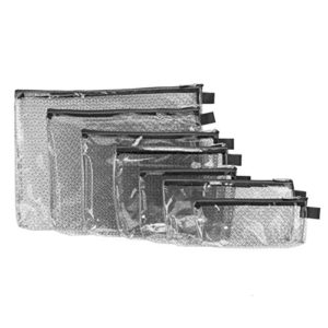 Travelon Set of 7 Packing Envelopes, Clear with Black Trim