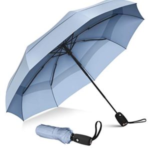 Repel Windproof Travel Umbrella with Teflon Coating (Slate Blue)