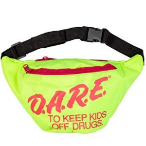 Neon Retro DARE Fanny Pack Waist Bags with Adjustable Waist Straps