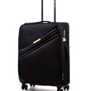 DKNY 25" Expandable Softside Spinner Luggage with TSA Lock, Black