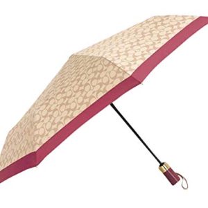 Coach New York Signature Full Size Umbrella Ivory Rouge