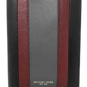 Michael Kors Warren Leather Passport Card Holder (Black)