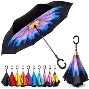 EEZ-Y Reverse Inverted Windproof Umbrella - Upside Down Umbrellas