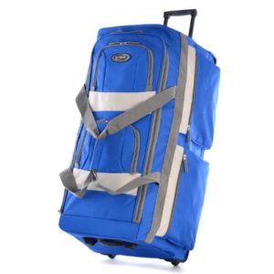 Olympia 8 Pocket Rolling Duffel Bag, Royal Blue