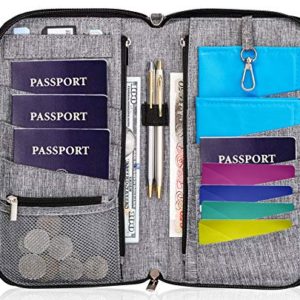 Valante Premium Family Travel Document Organizer Capacious RFID Passport Holder