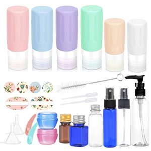 22 Pack Travel Bottles Set - Cehomi 3 Ounce Leakproof Silicone Refillable Travel