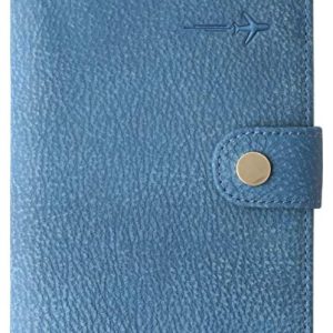 Borgasets Leather Rfid Blocking Travel Passport Holder Cover Slim ID Card