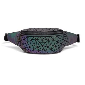 DIOMO Fanny Packs for Women and Men, Luminous Holographic Waist Pack