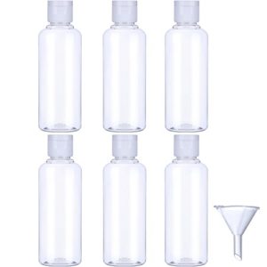 Hotop Transparent Plastic Air Flight Travel Bottle Set with Small Funnel for Flight
