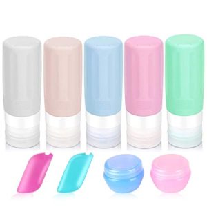 Travel Bottles TSA Approved 9 PCS Travel Containers for Toiletries BPA Free Silicone