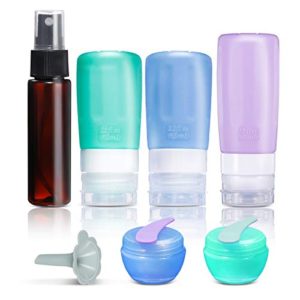 Travel Bottles, Hizek TSA Approved Travel Containers Leakproof Silicone Refillable
