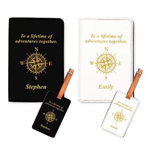 Personalized RFID Passport Holder Luggage Tag - Set of 2