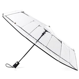 totes Clear Canopy Automatic Open Foldable Umbrella