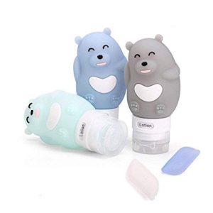 Portable Travel Bottles Set, 3-layer Leakproof and Squeezable Silicone Travel