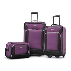 American Tourister Fieldbrook XLT Softside Luggage, Purple/Black