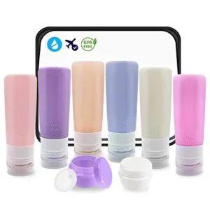 Travel Bottles TSA Approved, TCJJ 3oz BPA Free Silicone Travel Container