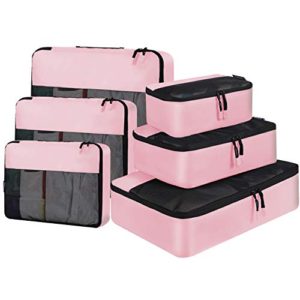 BAGAIL 6 Set Packing Cubes Luggage Packing Organizers for Travel Accessories
