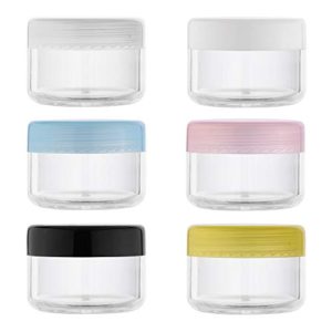 Beautyflier 6Pcs 5Gram Empty Clear Plastic Cosmetic Containers Tiny Makeup