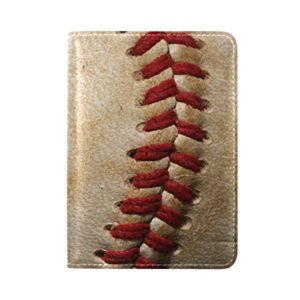 ALAZA Vintage Baseball Sport Leather Passport Holder Cover Case Travel