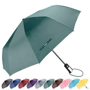 TradMall Travel Umbrella Windproof with 10 Reinforced Fiberglass Ribs