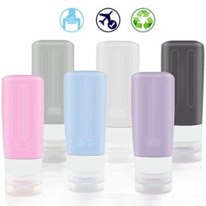 Travel Bottles, Comken 6 Pcs Silicone Travel Bottles with TSA Approved Leakproof