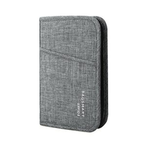 BAGSMART Travel RFID Blocking Wallet Passport Holder Cover Document Organizer for Men and Women