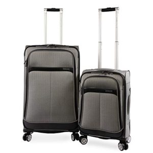 Perry Ellis 2 Piece Marquis Spinner Luggage Set, Herringbone