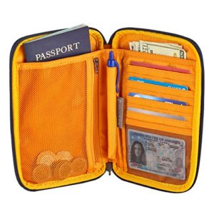 Eagle Creek Unisex-Adult's RFID Travel Zip Organizer, Sahara Yellow